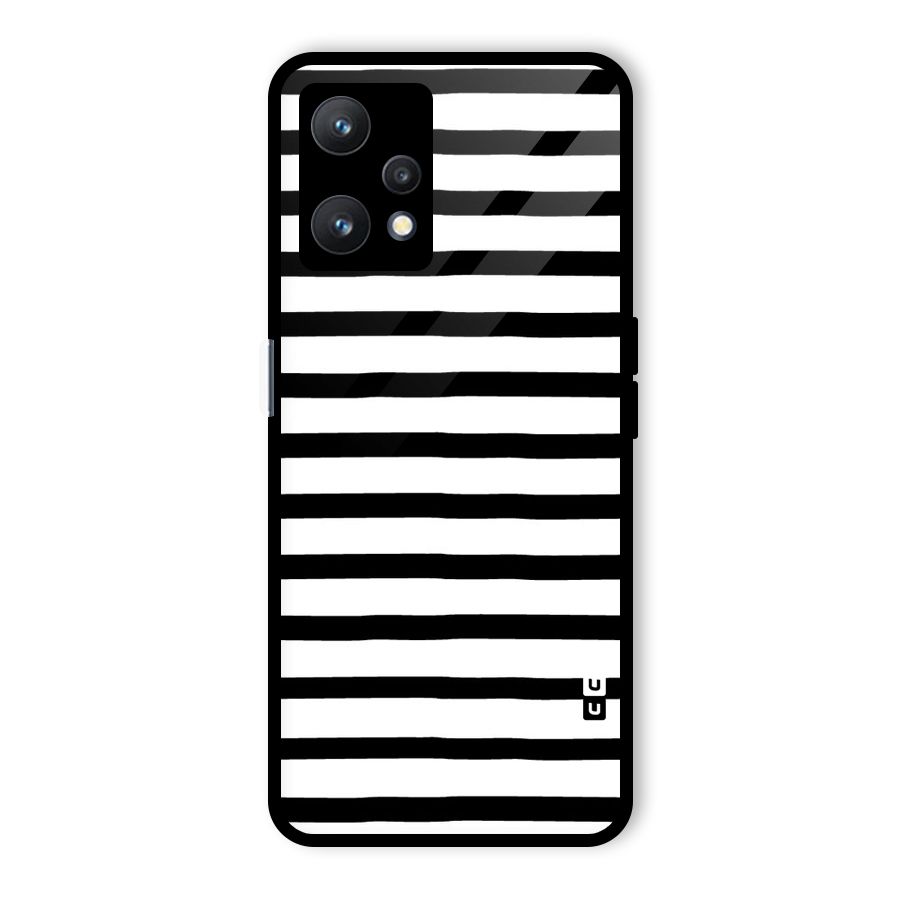 Elegant Basic Stripes Glass Back Case for Realme 9 Pro 5G