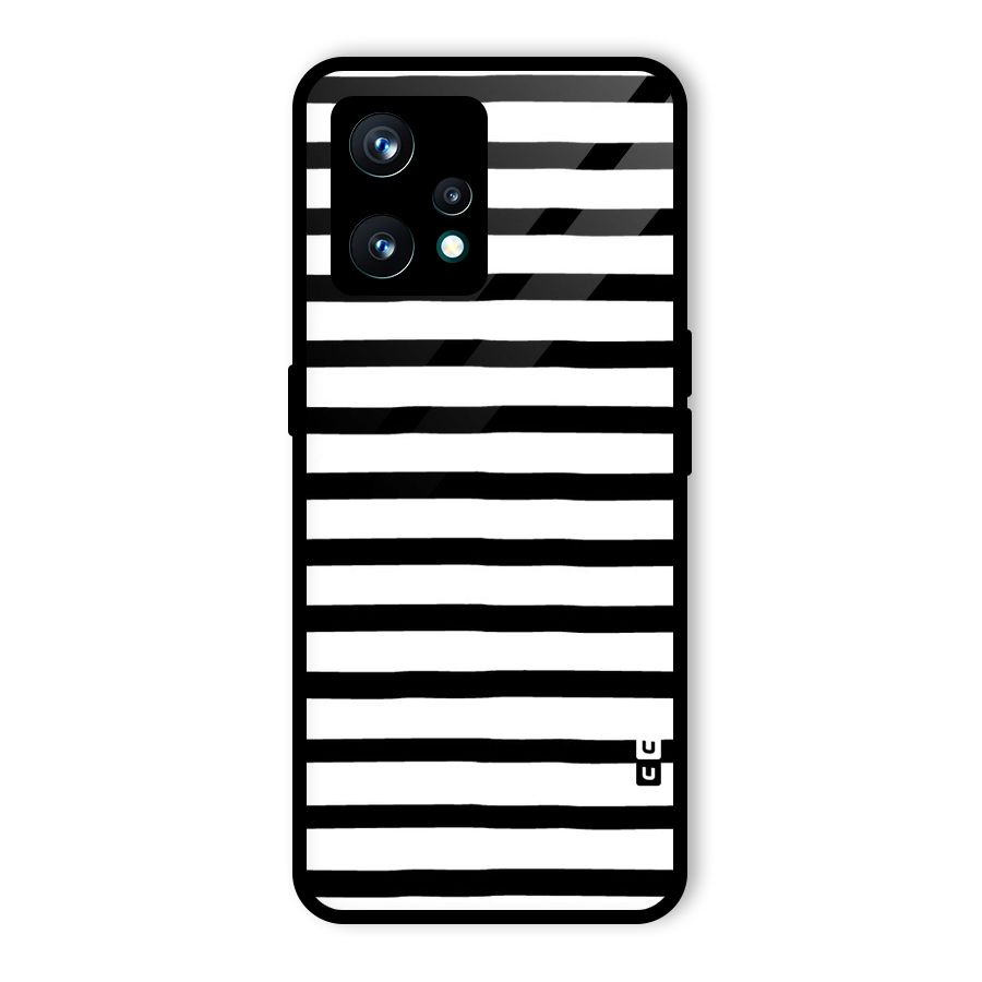 Elegant Basic Stripes Glass Back Case for Realme 9 Pro Plus 5G