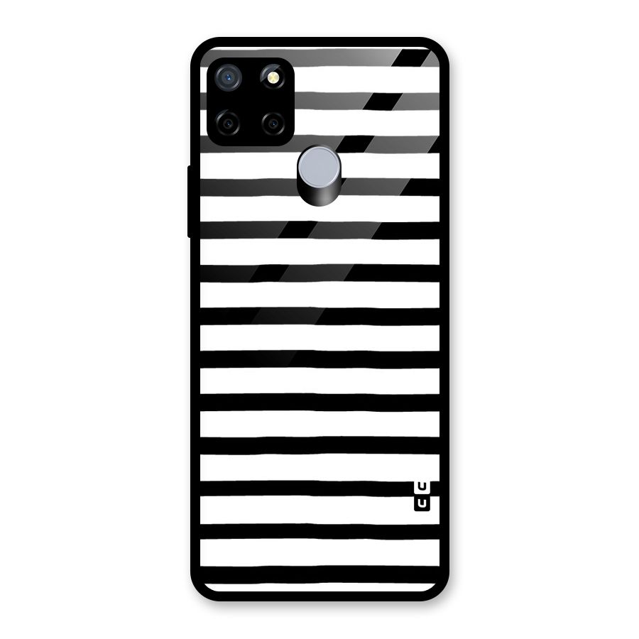 Elegant Basic Stripes Glass Back Case for Realme C12