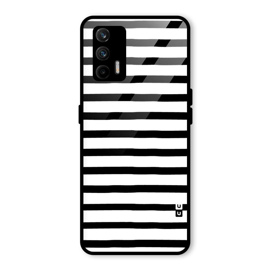 Elegant Basic Stripes Glass Back Case for Realme GT 5G
