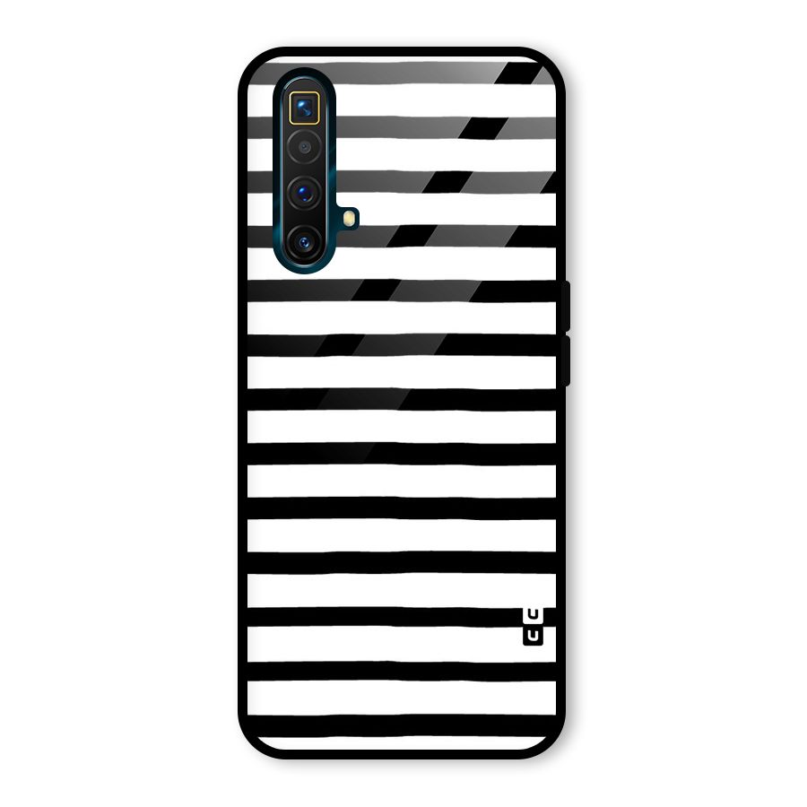 Elegant Basic Stripes Glass Back Case for Realme X3 SuperZoom
