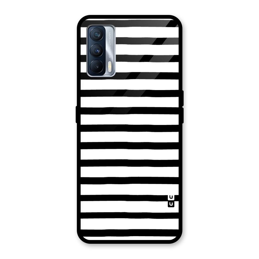Elegant Basic Stripes Glass Back Case for Realme X7