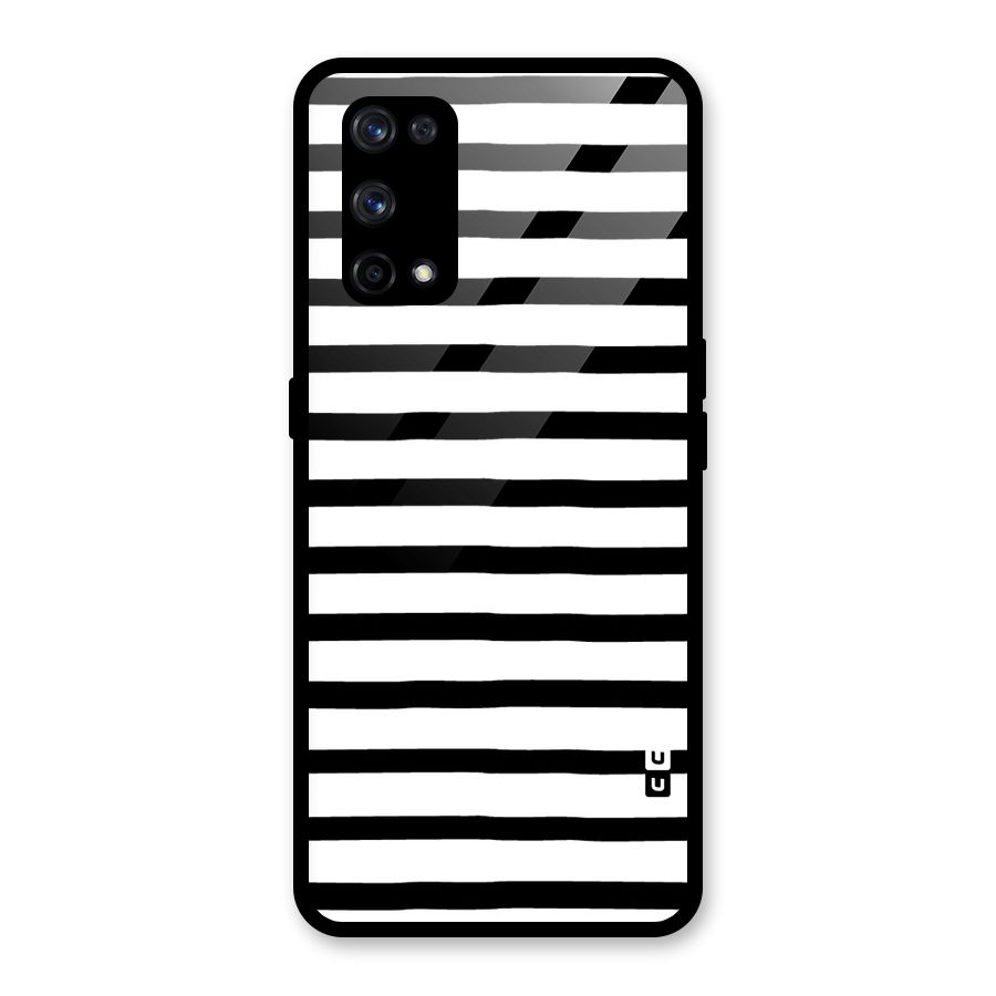 Elegant Basic Stripes Glass Back Case for Realme X7 Pro