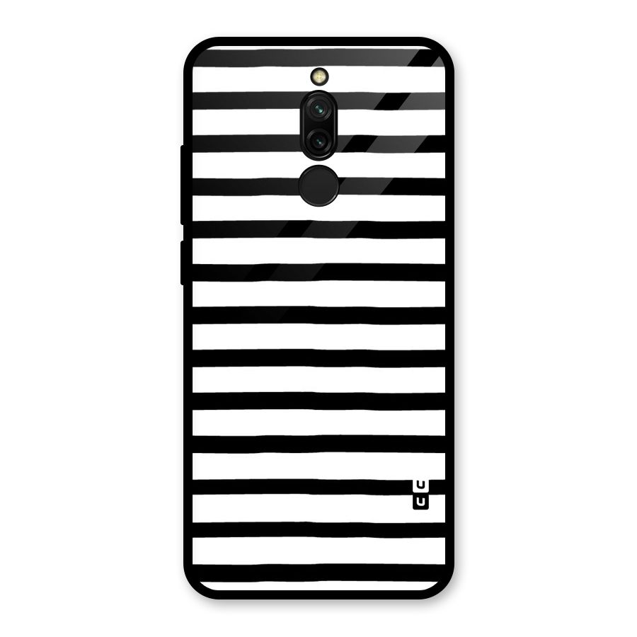 Elegant Basic Stripes Glass Back Case for Redmi 8