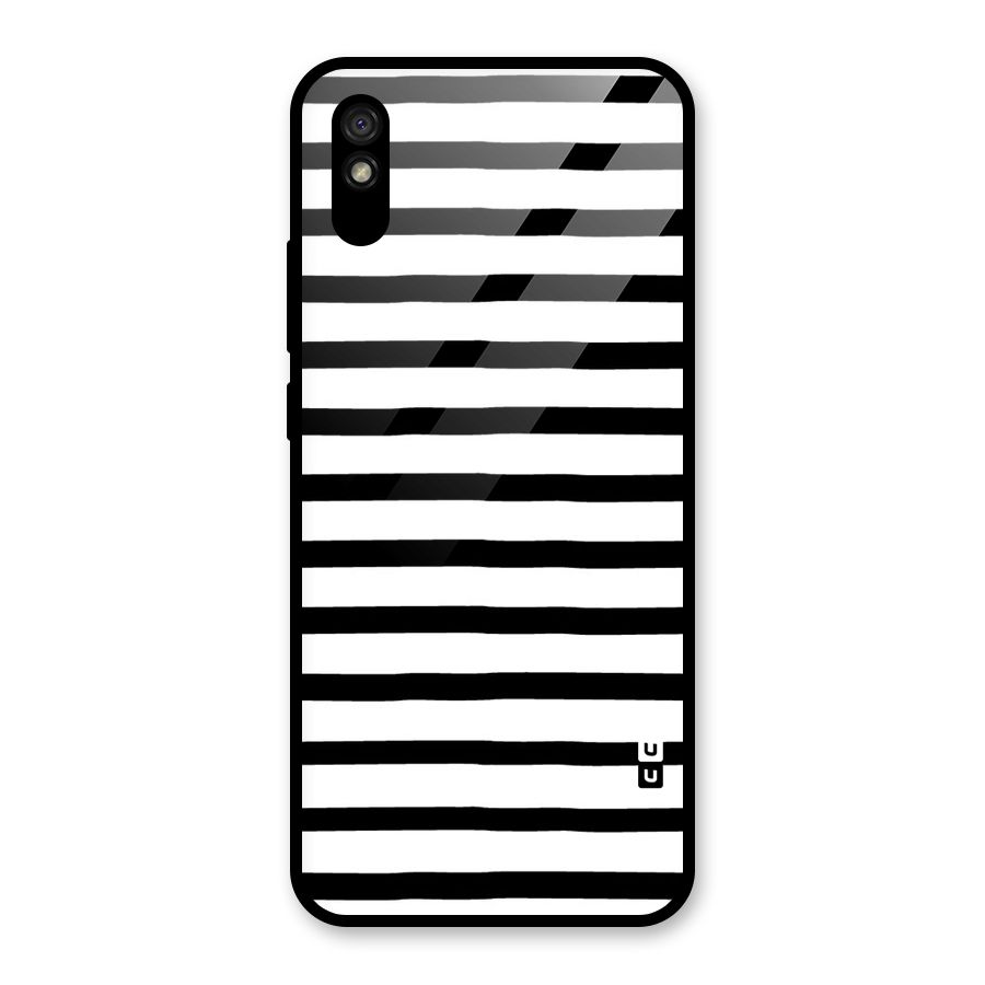 Elegant Basic Stripes Glass Back Case for Redmi 9i