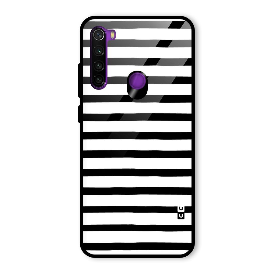 Elegant Basic Stripes Glass Back Case for Redmi Note 8