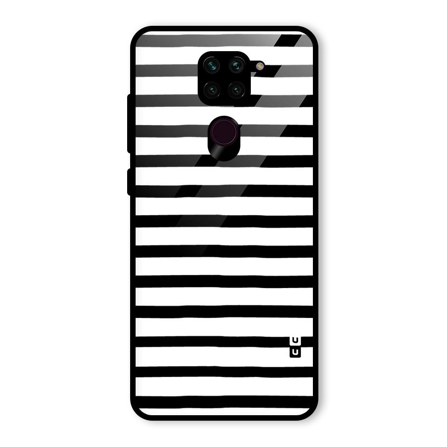 Elegant Basic Stripes Glass Back Case for Redmi Note 9