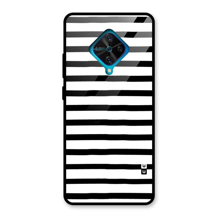 Elegant Basic Stripes Glass Back Case for Vivo S1 Pro
