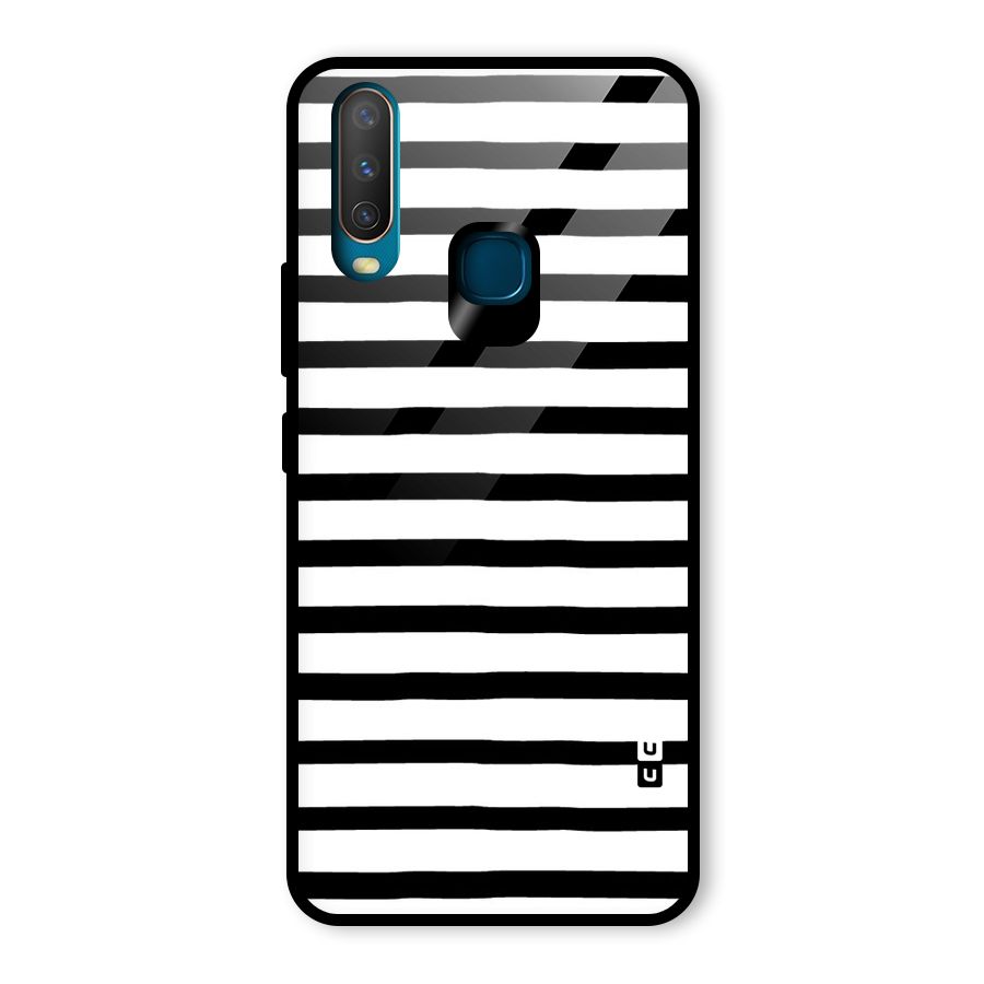 Elegant Basic Stripes Glass Back Case for Vivo U10