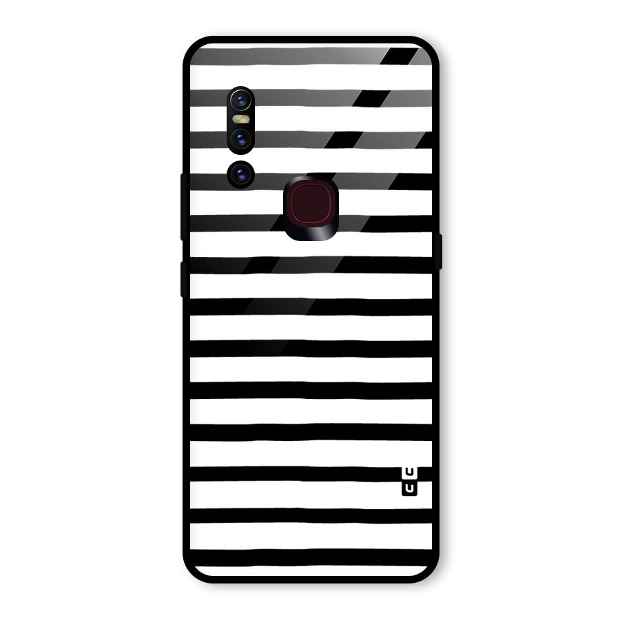 Elegant Basic Stripes Glass Back Case for Vivo V15