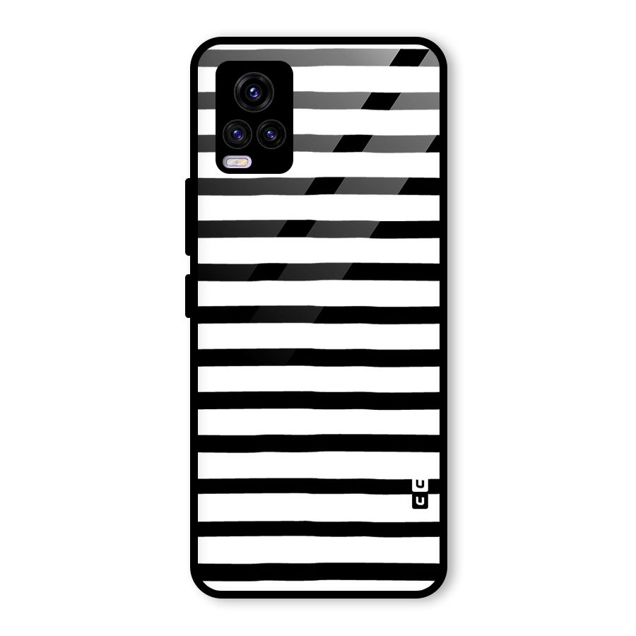 Elegant Basic Stripes Glass Back Case for Vivo V20