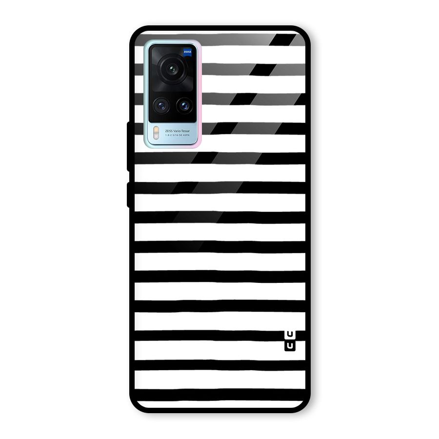 Elegant Basic Stripes Glass Back Case for Vivo X60