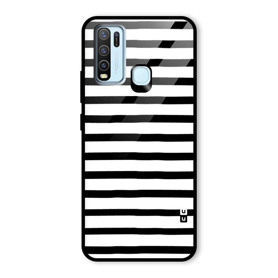 Elegant Basic Stripes Glass Back Case for Vivo Y50