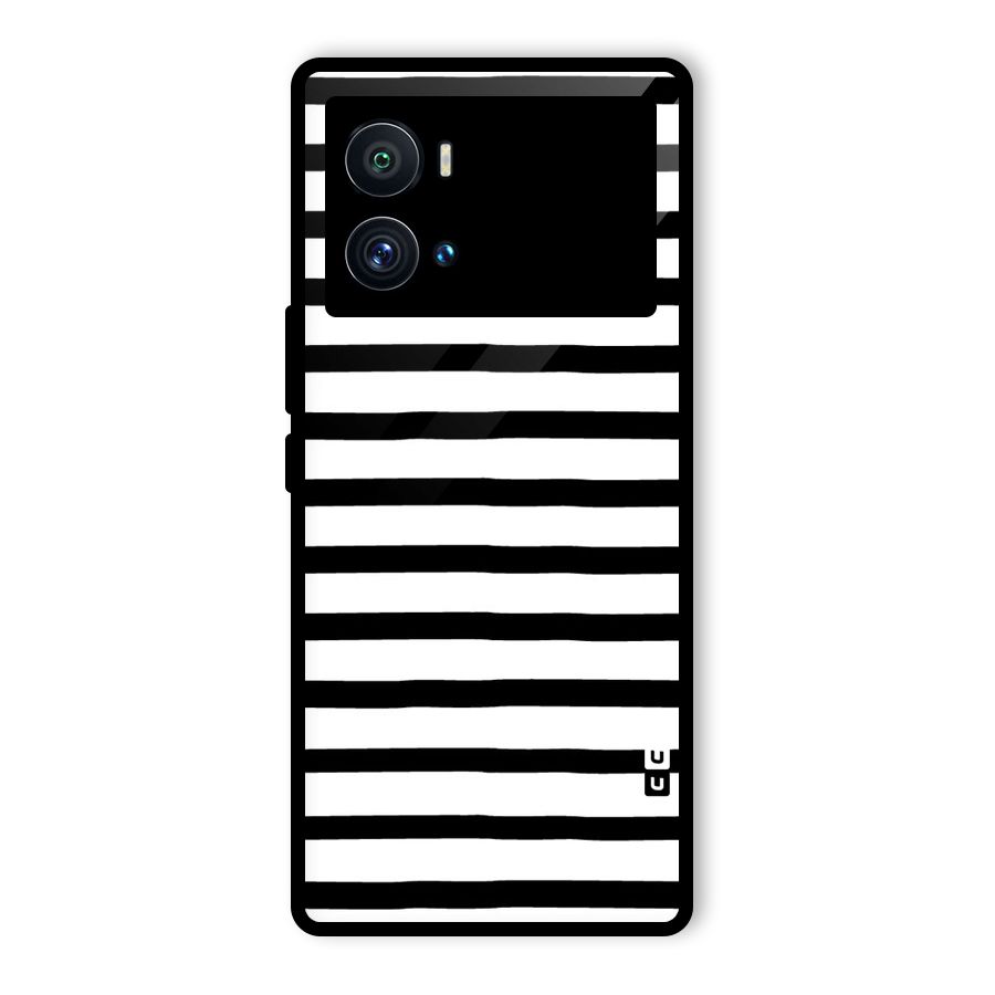 Elegant Basic Stripes Glass Back Case for Vivo iQOO 9 Pro