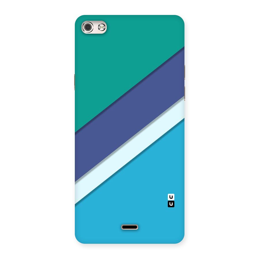 Elegant Colored Stripes Back Case for Micromax Canvas Silver 5