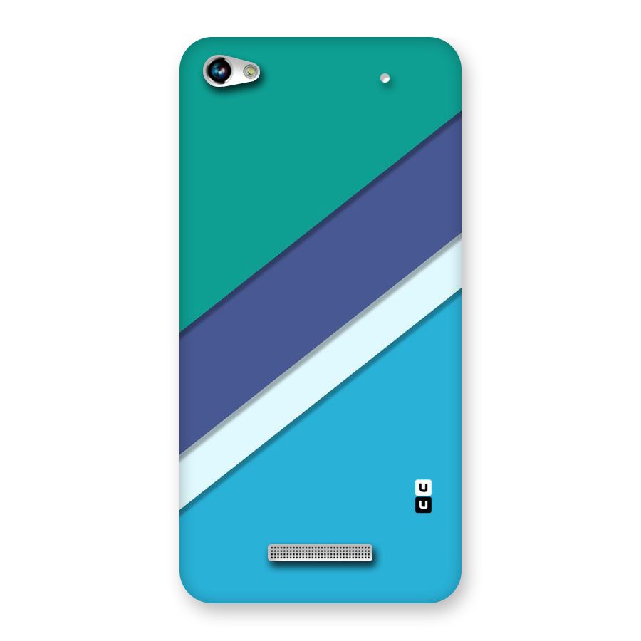 Elegant Colored Stripes Back Case for Micromax Hue 2