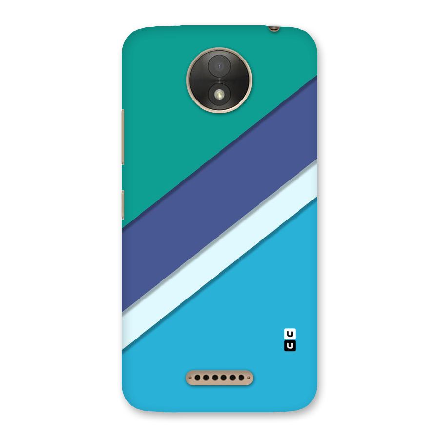 Elegant Colored Stripes Back Case for Moto C Plus