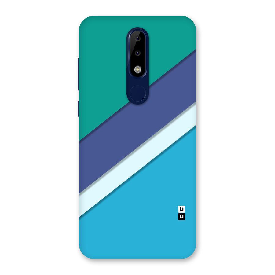 Elegant Colored Stripes Back Case for Nokia 5.1 Plus