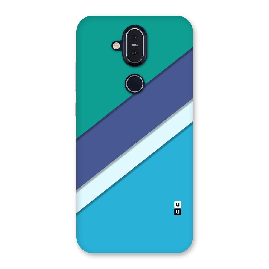 Elegant Colored Stripes Back Case for Nokia 8.1