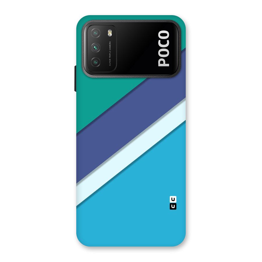 Elegant Colored Stripes Back Case for Poco M3