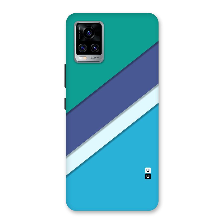 Elegant Colored Stripes Back Case for Vivo V20 Pro