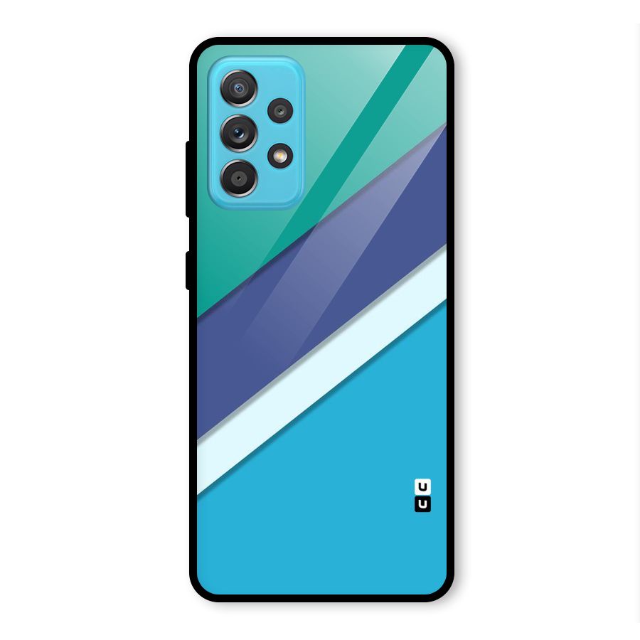 Elegant Colored Stripes Glass Back Case for Galaxy A52s 5G