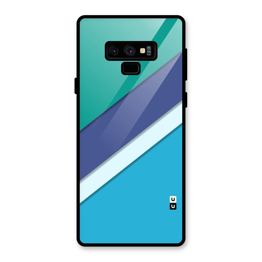 Elegant Colored Stripes Glass Back Case for Galaxy Note 9