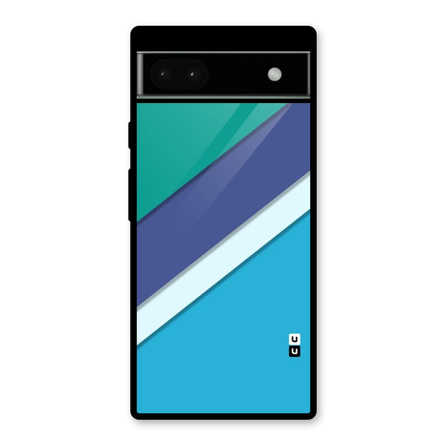 Elegant Colored Stripes Glass Back Case for Google Pixel 6a