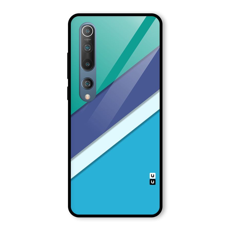 Elegant Colored Stripes Glass Back Case for Mi 10