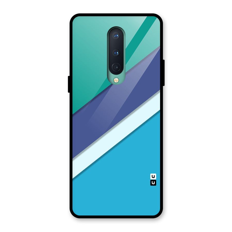 Elegant Colored Stripes Glass Back Case for OnePlus 8
