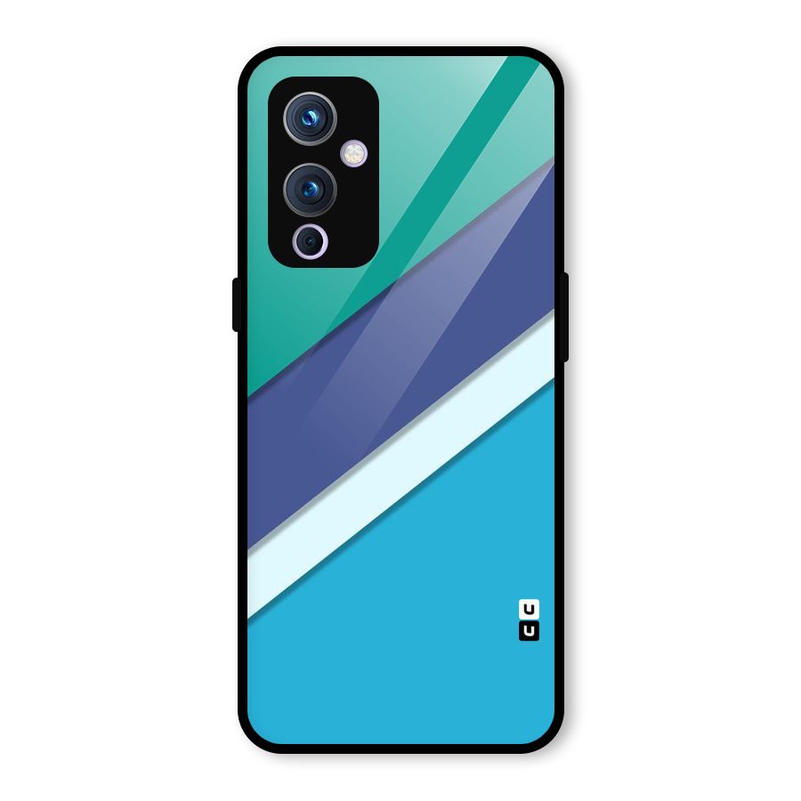 Elegant Colored Stripes Glass Back Case for OnePlus 9