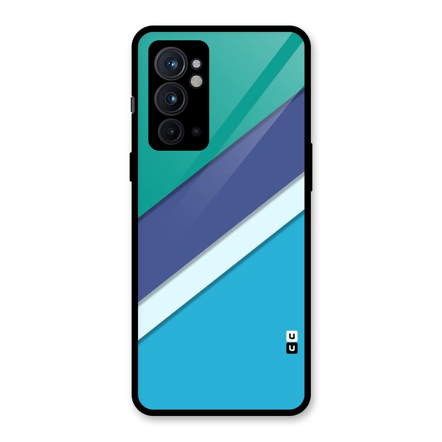 Elegant Colored Stripes Glass Back Case for OnePlus 9RT 5G