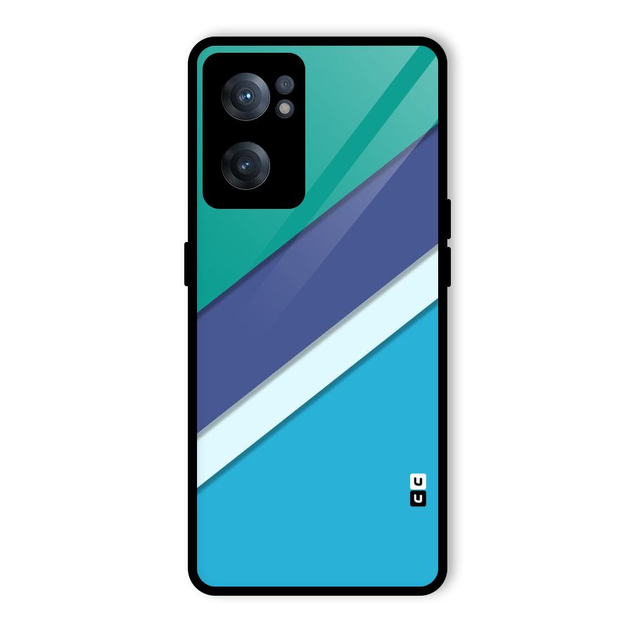 Elegant Colored Stripes Glass Back Case for OnePlus Nord CE 2 5G
