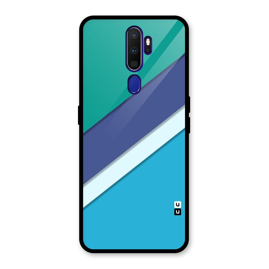 Elegant Colored Stripes Glass Back Case for Oppo A9 (2020)