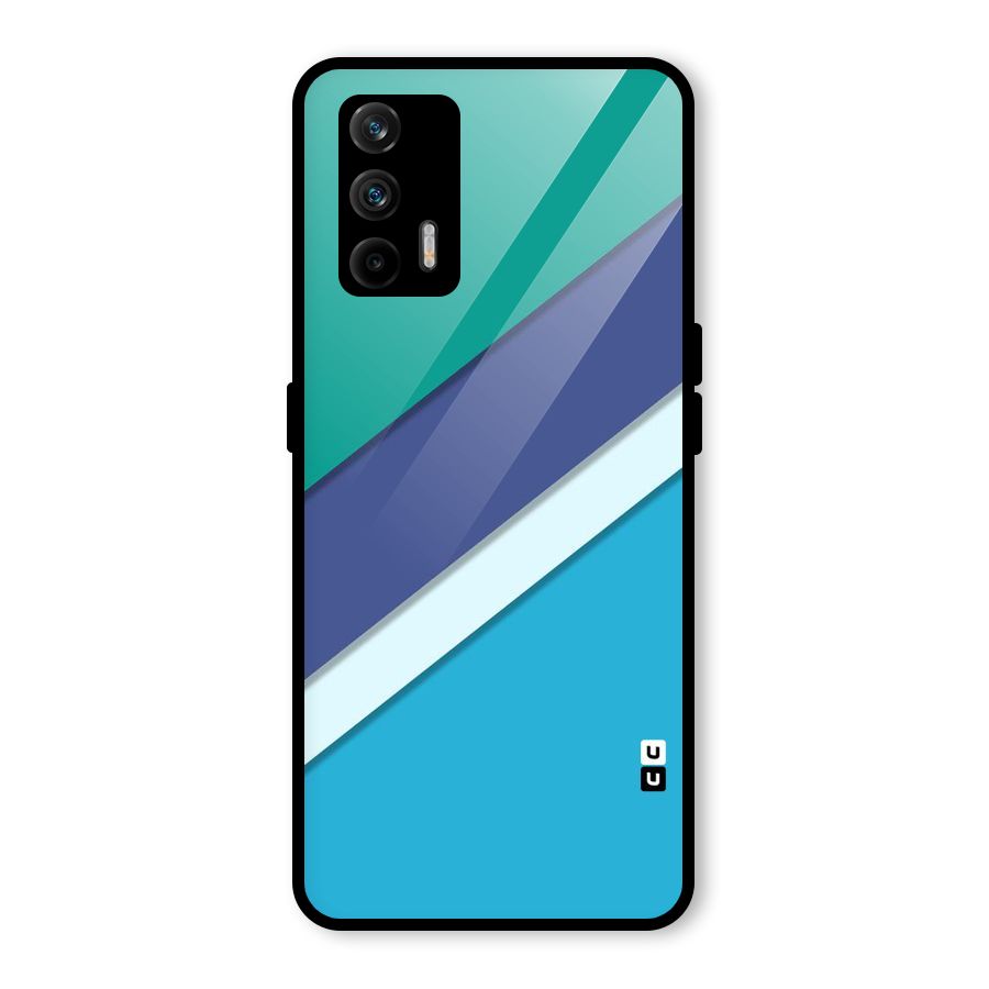 Elegant Colored Stripes Glass Back Case for Realme GT 5G