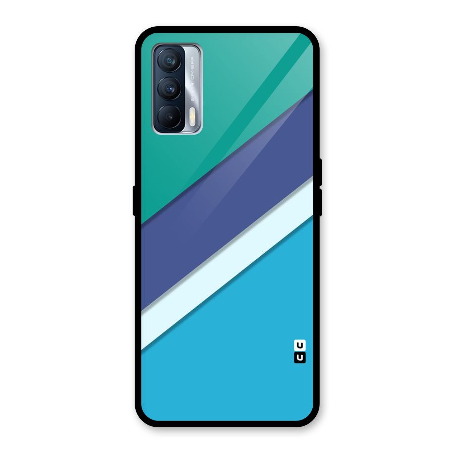 Elegant Colored Stripes Glass Back Case for Realme X7