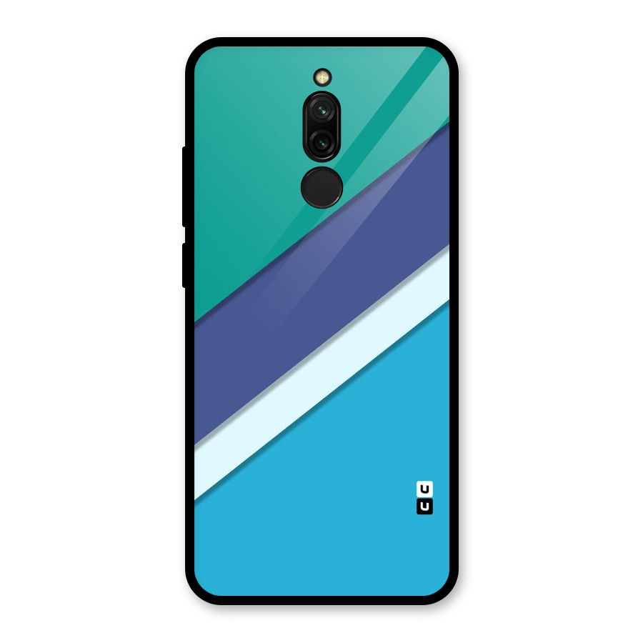 Elegant Colored Stripes Glass Back Case for Redmi 8