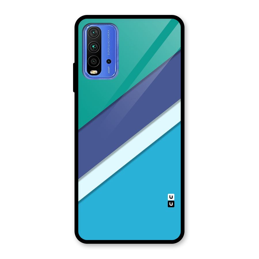 Elegant Colored Stripes Glass Back Case for Redmi 9 Power
