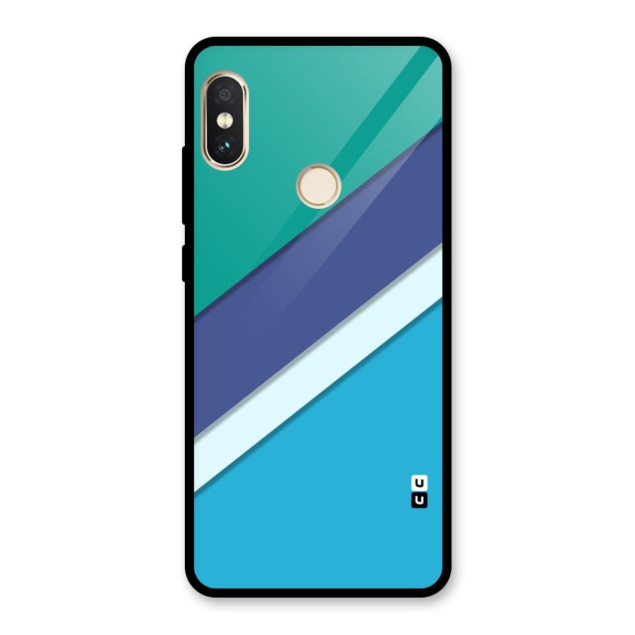 Elegant Colored Stripes Glass Back Case for Redmi Note 5 Pro