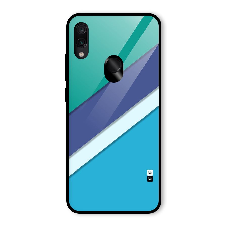 Elegant Colored Stripes Glass Back Case for Redmi Note 7