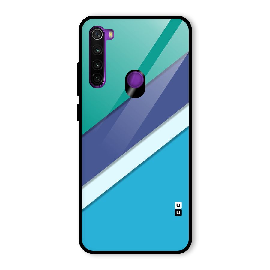 Elegant Colored Stripes Glass Back Case for Redmi Note 8