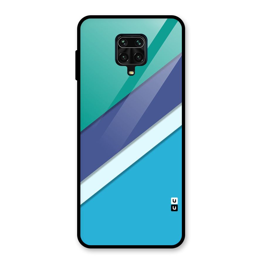 Elegant Colored Stripes Glass Back Case for Redmi Note 9 Pro Max