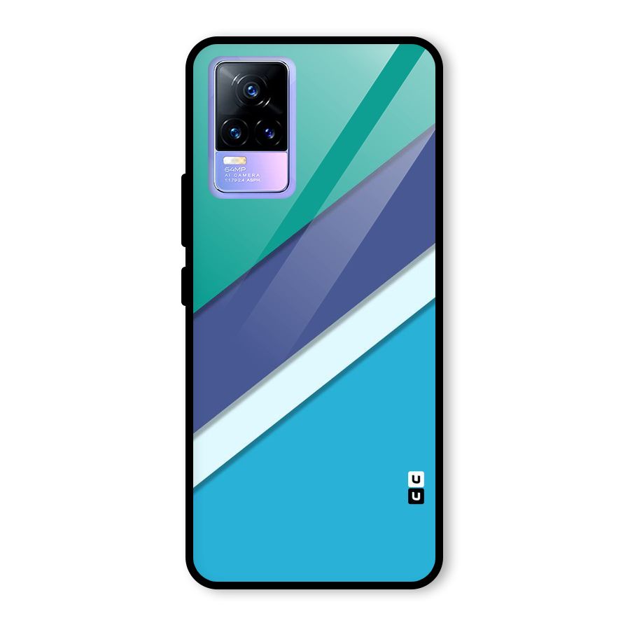 Elegant Colored Stripes Glass Back Case for Vivo Y73