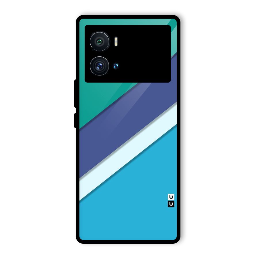 Elegant Colored Stripes Glass Back Case for Vivo iQOO 9 Pro
