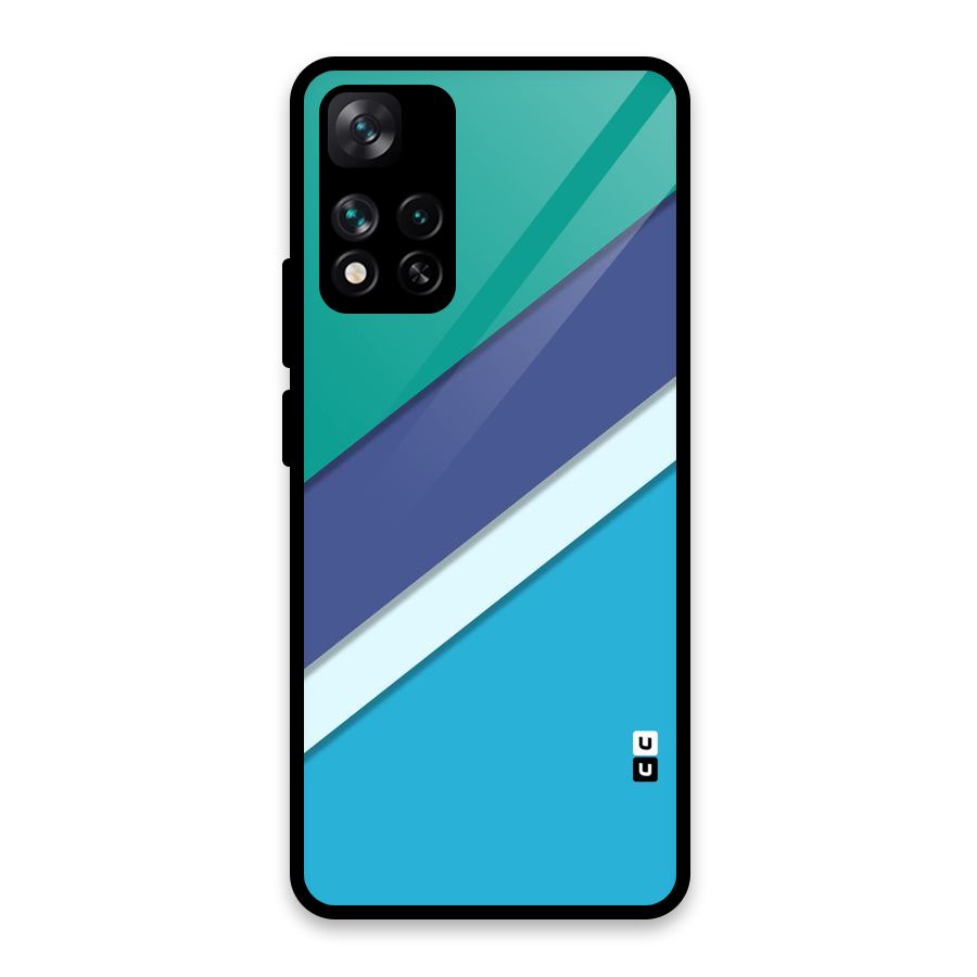 Elegant Colored Stripes Glass Back Case for Xiaomi 11i 5G