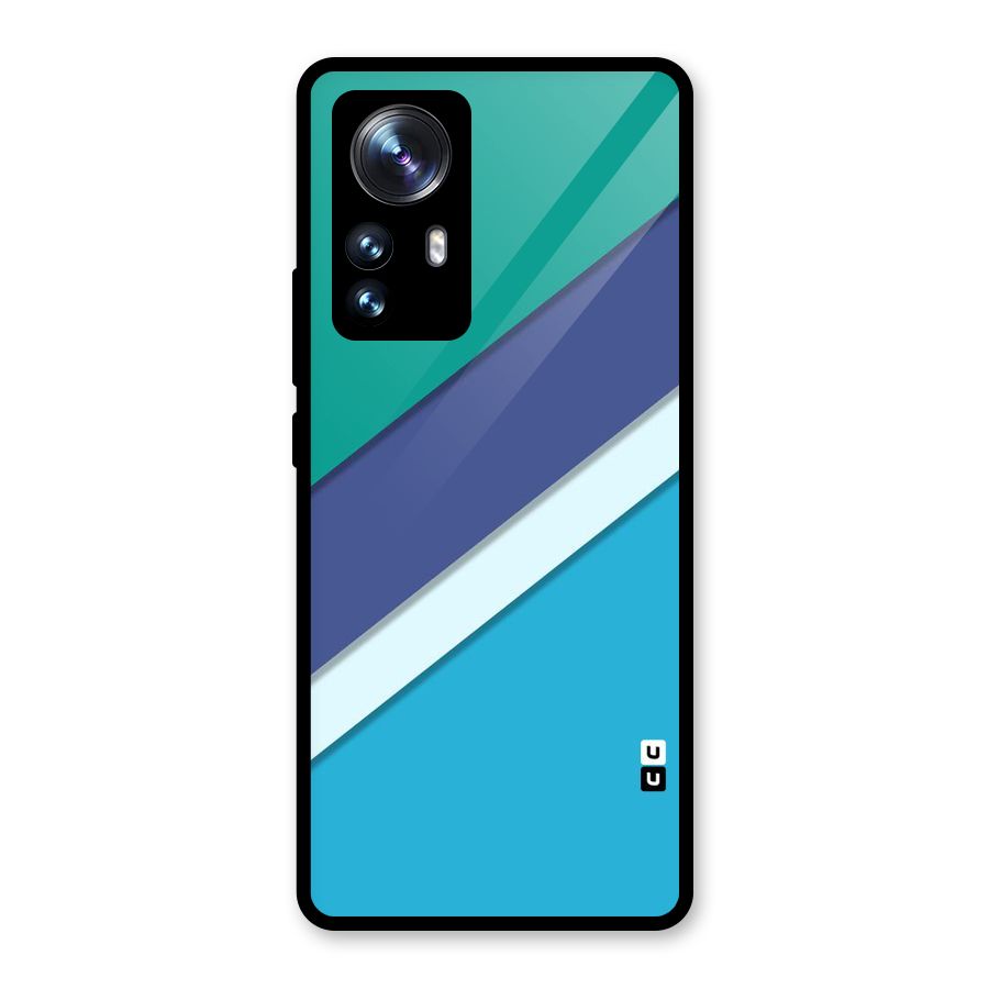 Elegant Colored Stripes Glass Back Case for Xiaomi 12 Pro