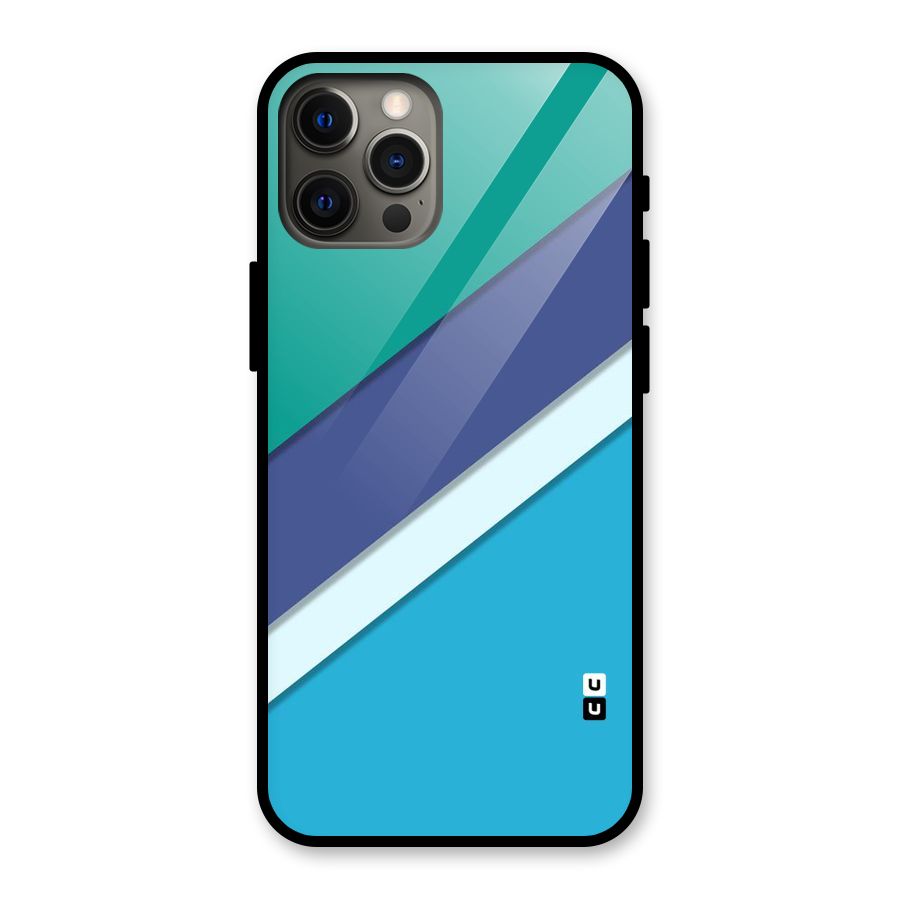 Elegant Colored Stripes Glass Back Case for iPhone 12 Pro Max