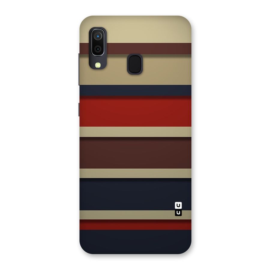 Elegant Stripes Pattern Back Case for Galaxy A20