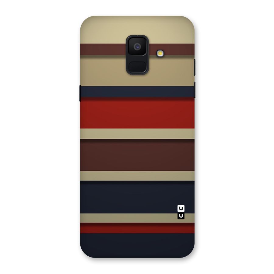 Elegant Stripes Pattern Back Case for Galaxy A6 (2018)
