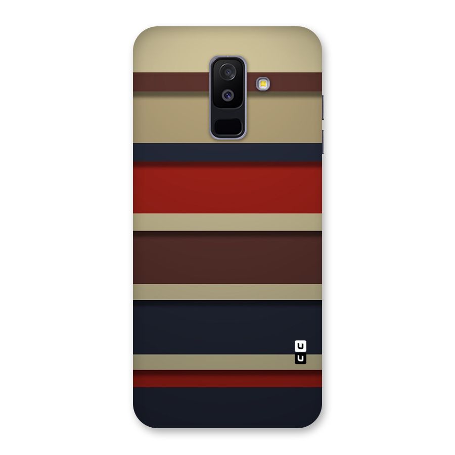 Elegant Stripes Pattern Back Case for Galaxy A6 Plus